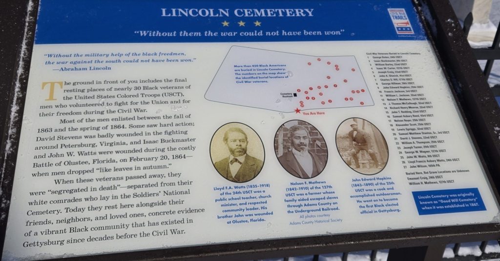 LINCOLN CEMETERY WAR MEMORIAL PANEL