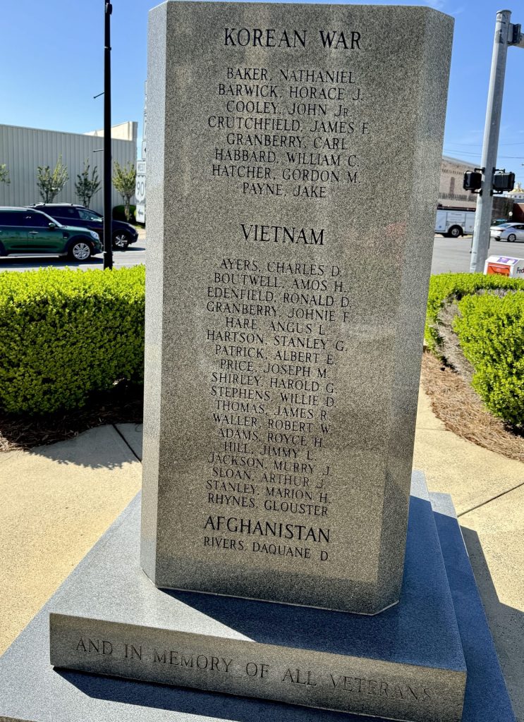 MARIANNA WAR VETERANS MEMORIAL SIDE D