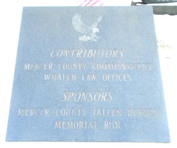 MERCER COUNTY FALLEN HEROES GLOBAL WAR ON TERROR MEMORIAL STONE B