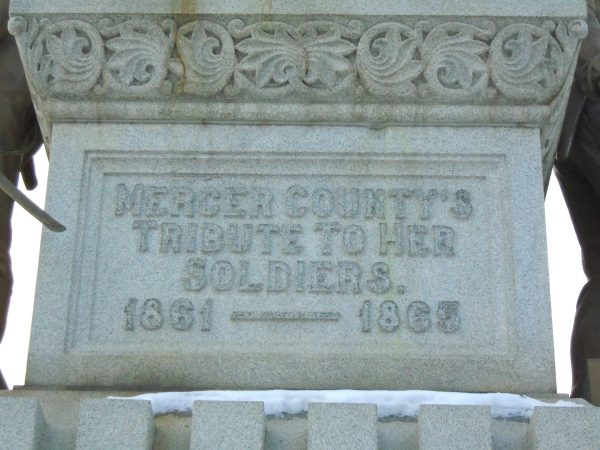 MERCER COUNTY’S TRIBUTE TO HER SOLDIERS WAR MEMORIAL STONE
