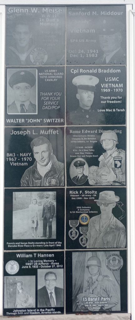 OHIO VETERANS’ MEMORIAL PARK BUILDING PANEL B