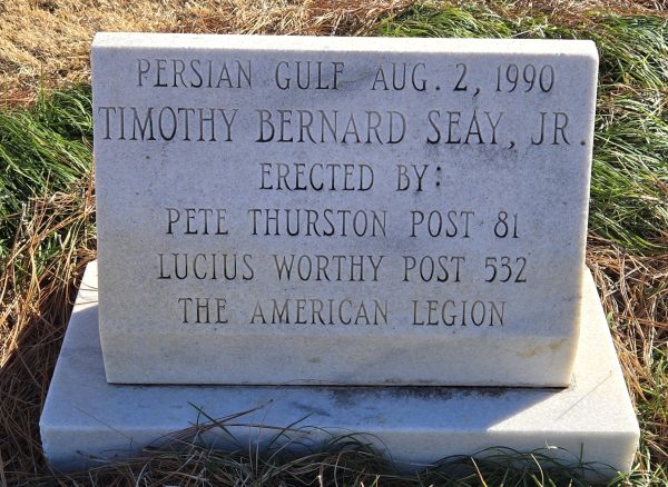 PERSIAN GULF AUG. 2, 1990 TIMOTHY BERNARD SEAY, JR. WAR MEMORIAL
