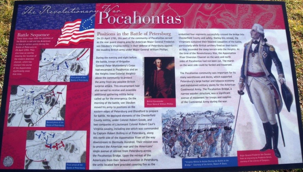 POCAHONTAS THE REVOLUTIONARY WAR MEMORIAL PANEL