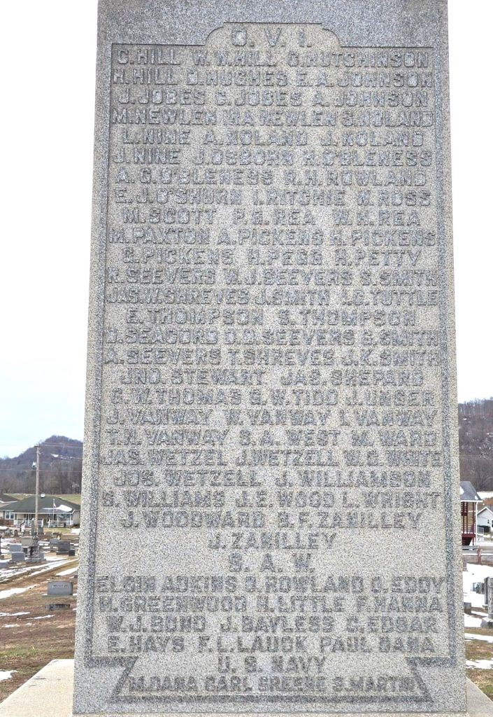ROSS NEWPORT POST NUMBER 489 G.A.R. WAR MEMORIAL SIDE D