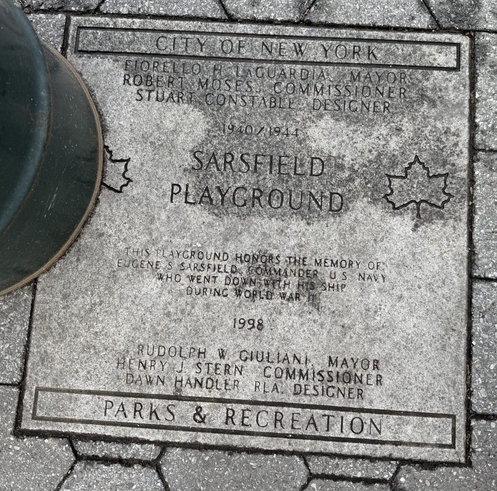 SARSFIELD PLAYGROUND WAR MEMORIAL PAVER