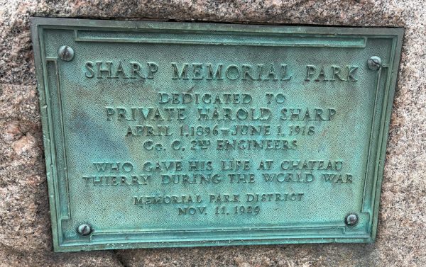 SHARP MEMORIAL PARK PLAQUE