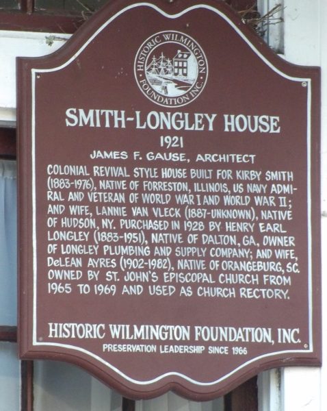 SMITH-LONGLEY HOUSE WAR MEMORIAL MARKER