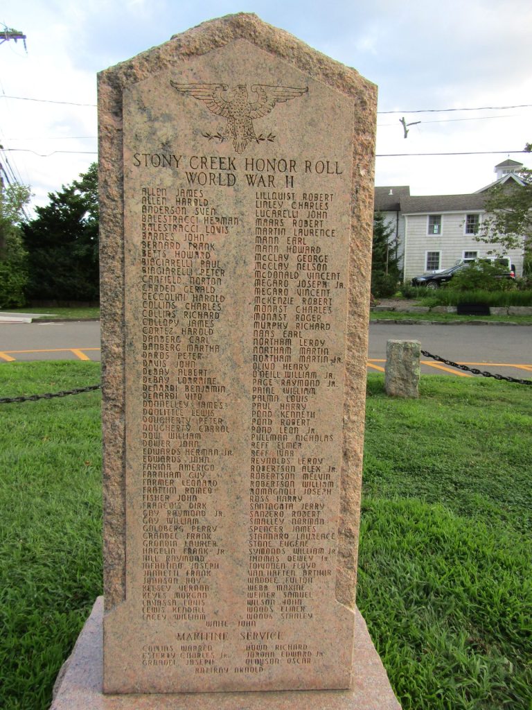 STONY CREEK HONOR ROLL WORLD WAR II MEMORIAL