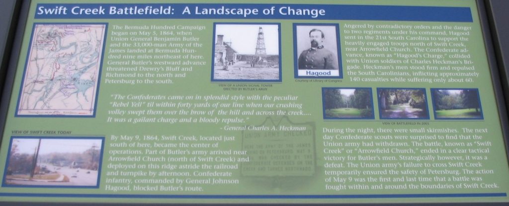 SWIFT CREEK BATTLEFIELD WAR MEMORIAL PANEL