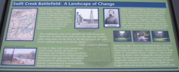 SWIFT CREEK BATTLEFIELD WAR MEMORIAL PANEL