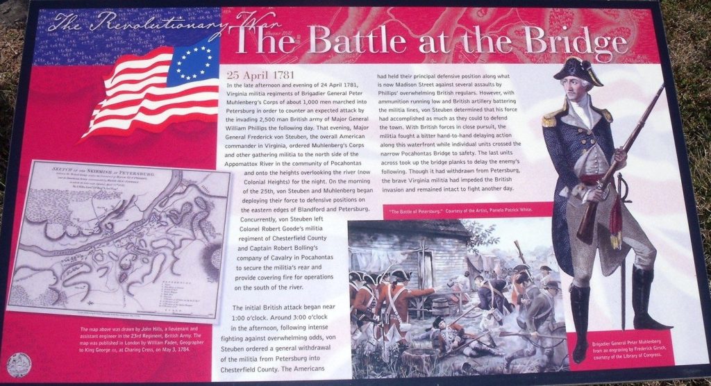 THE BATTLE AT THE BRIDGE REVOLUTIONARY WAR MEMORIAL PANEL