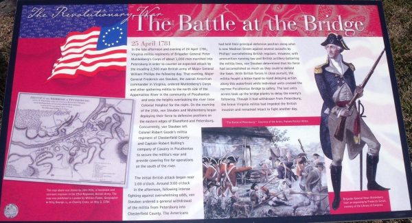 THE BATTLE AT THE BRIDGE REVOLUTIONARY WAR MEMORIAL PANEL