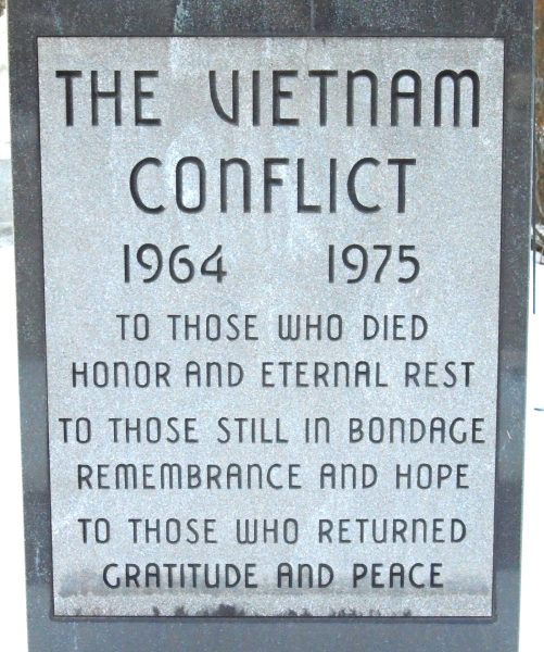 THE VIETNAM CONFLICT MEMORIAL STONE