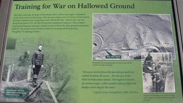 TRAINING FOR WAR ON HALLOWED GROUND MEMORIAL PANEL