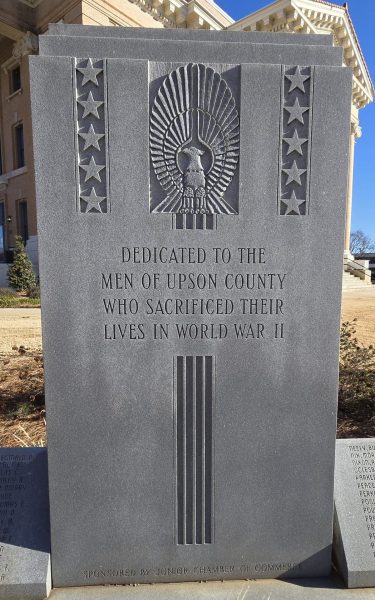 UPSON COUNTY SUPREME SACRIFICE WORLD WAR II MEMORIAL CENTER STONE