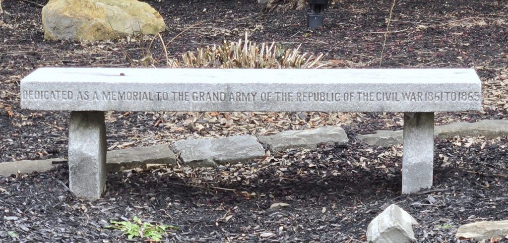 WASHINGTON COUNTY GRAND ARMY OF THE REPUBLIC MEMORIAL BENCH FRONT