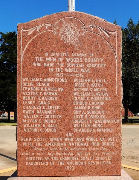 WOODS COUNTY WORLD WAR MEMORIAL