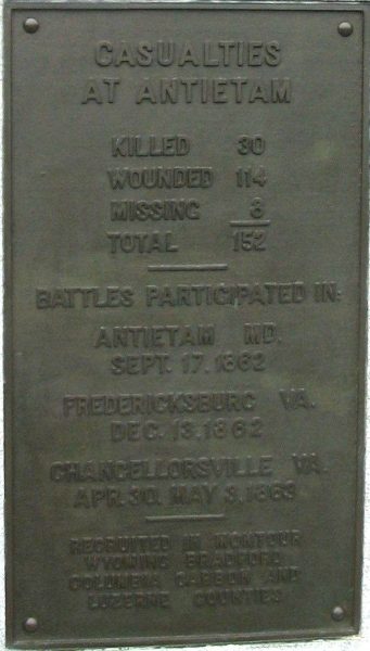 132ND PENNSYLVANIA VOLUNTEER INFANTRY REGIMENT WAR MEMORIAL PLAQUE