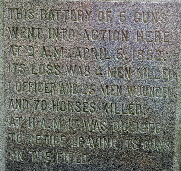 14TH OHIO BATTERY LIGHT ARTILLERY WAR MEMORIAL STONE