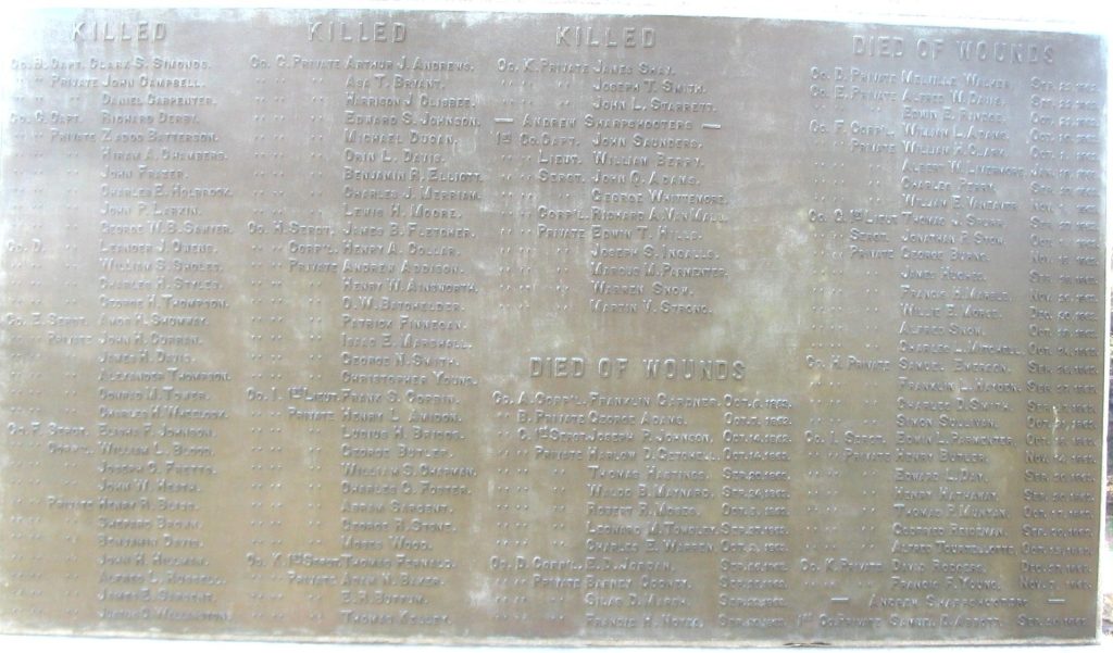 15TH MASSACHUSETTS VOLUNTEER INFANTRY REGIMENT MEMORIAL PLAQUE B