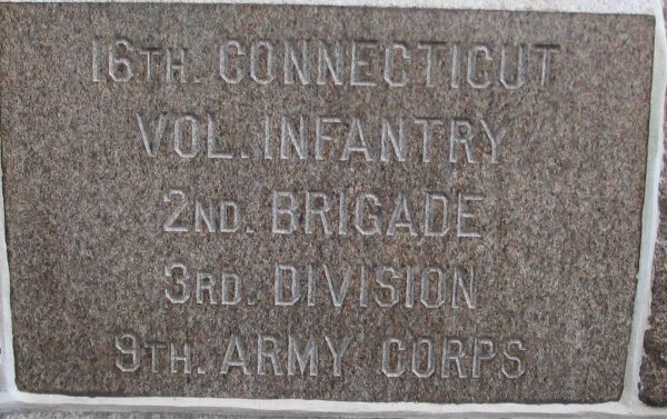 16TH CONNECTICUT VOLUNTEER INFANTRY REGIMENT MEMORIAL STONE A
