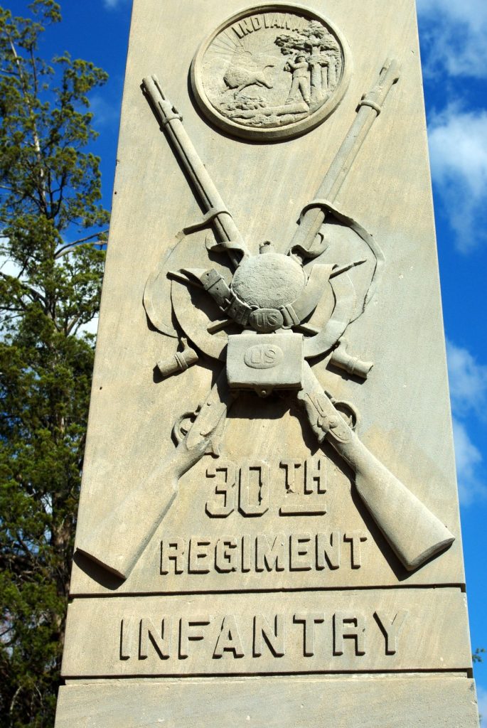 30TH INDIANA INFANTRY REGIMENT MEMORIAL STONE A