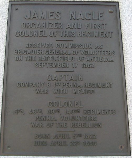 48TH PENNSYLVANIA VOLUNTEER INFANTRY REGIMENT WAR MEMORIAL PLAQUE B