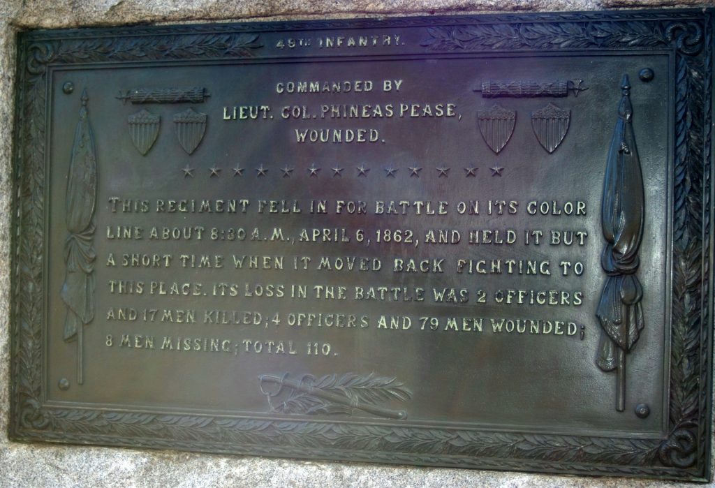 49TH ILLINOIS INFANTRY REGIMENT MEMORIAL PLAQUE