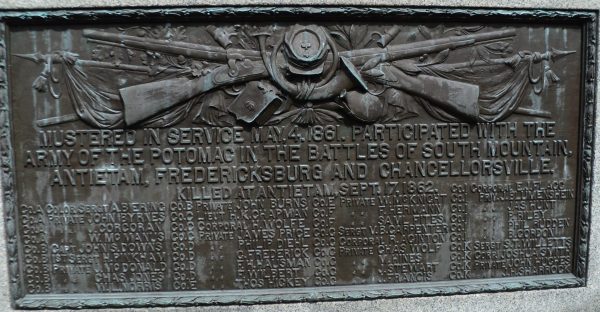 4TH NEW YORK VOLUNTEER INFANTRY REGIMENT WAR MEMORIAL PLAQUE
