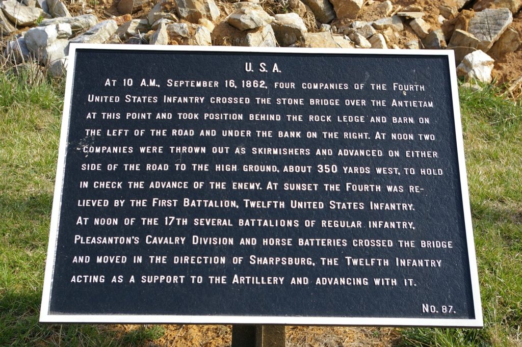 4TH AND 12TH U.S. INFANTRY WAR MEMORIAL PLAQUE