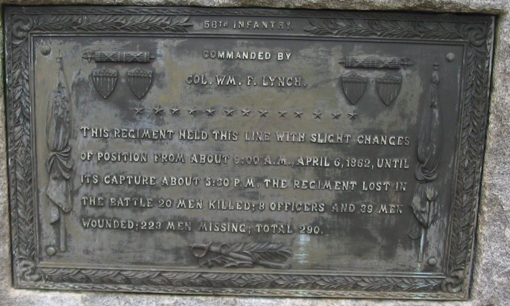 58TH ILLINOIS INFANTRY MEMORIAL PLAQUE