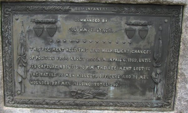 58TH ILLINOIS INFANTRY MEMORIAL PLAQUE