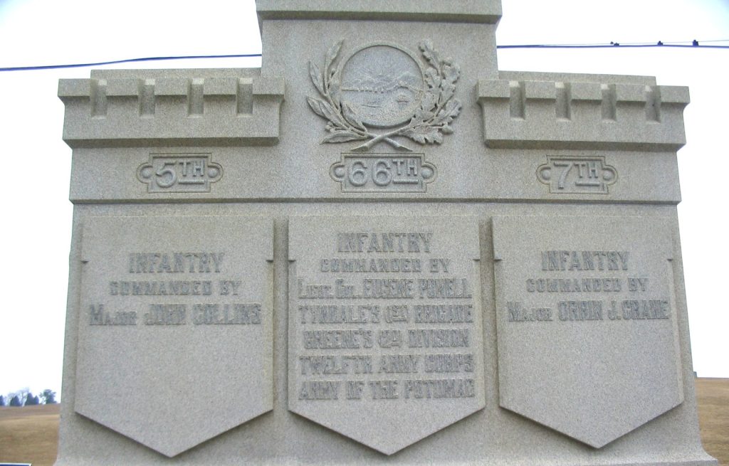 5TH, 7TH AND 66TH OHIO INFANTRY REGIMENTS WAR MEMORIAL FRONT