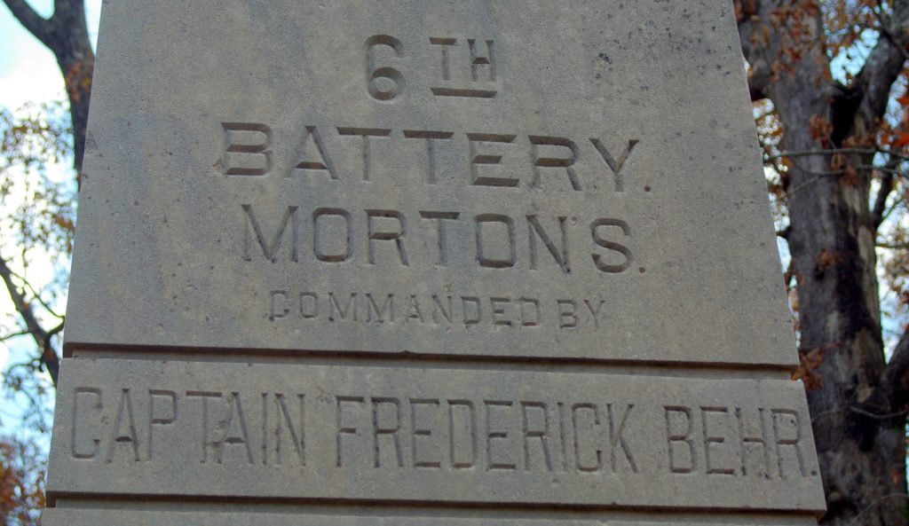 6TH BATTERY, MORTON’S WAR MEMORIAL STONE C