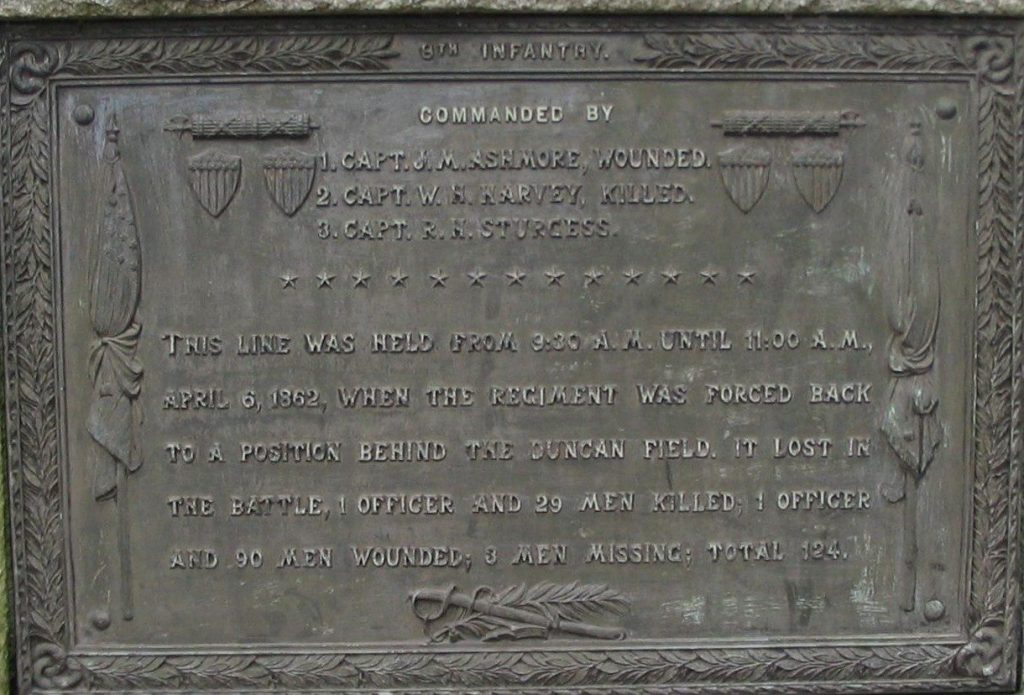 8TH ILLINOIS INFANTRY MEMORIAL PLAQUE