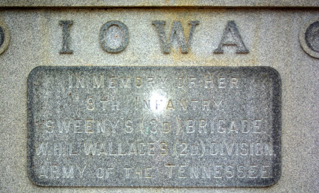 8TH IOWA INFANTRY REGIMENT AT SHILOH MEMORIAL STONE