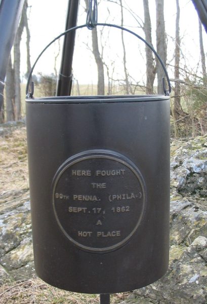 90TH PENNSYLVANIA VOLUNTEER INFANTRY REGIMENT WAR MEMORIAL CLOSE-UP