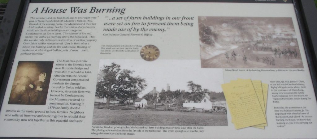 A HOUSE WAS BURNING WAR MEMORIAL PANEL