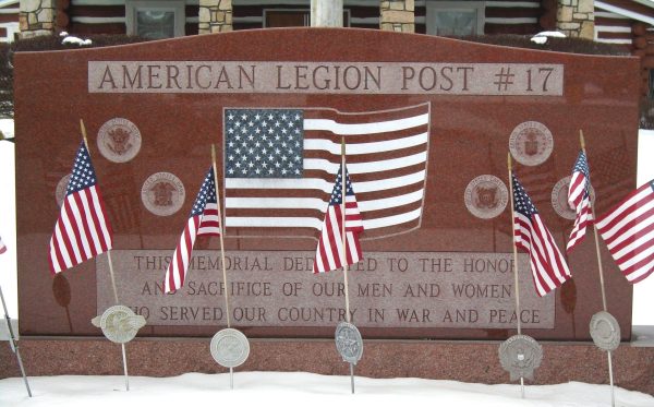 AMERICAN LEGION POST #17 VETERANS MEMORIAL CLOSE-UP