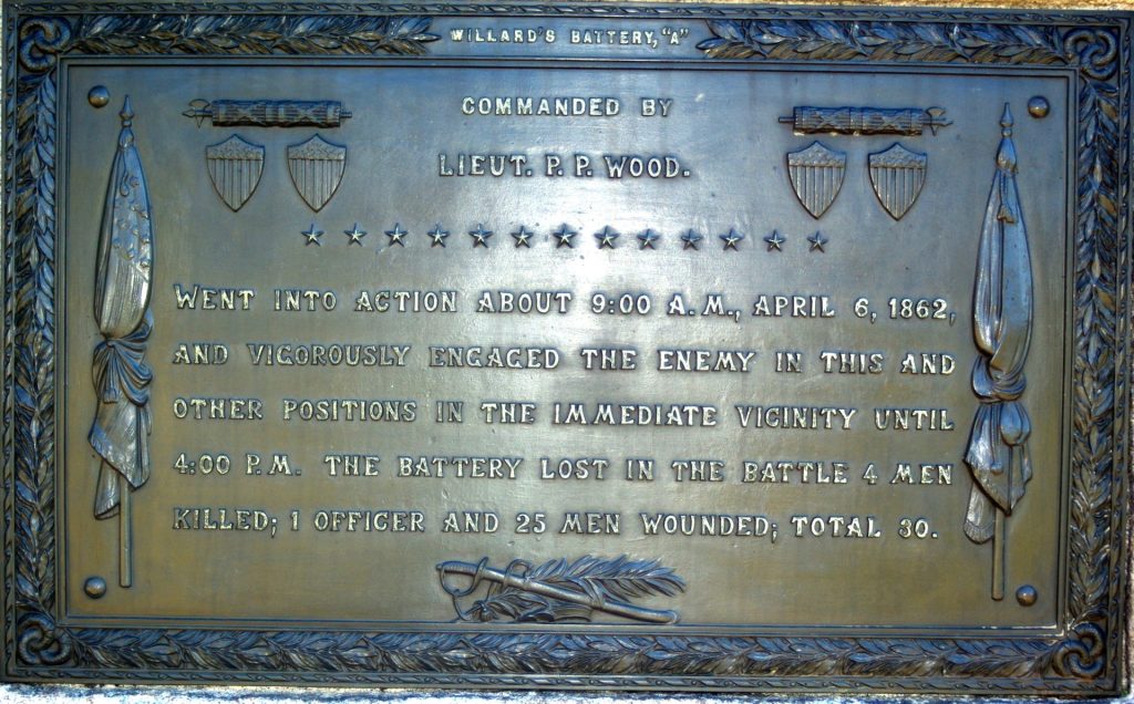 BATTERY A, 1ST ILLINOIS ARTILLERY MEMORIAL PLAQUE