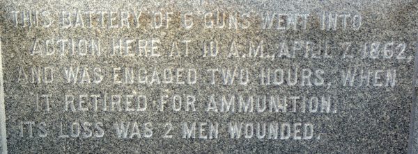 BATTERY G, 1ST LIGHT ARTILLERY WAR MEMORIAL STONE