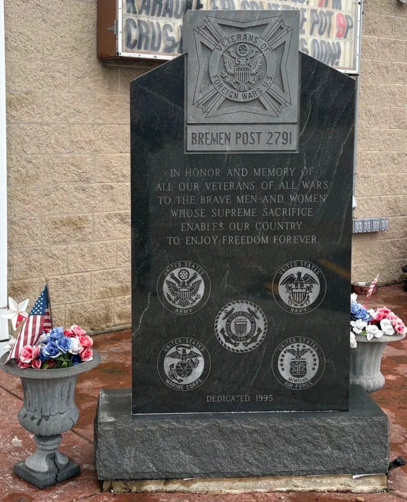 BREMEN POST 2791 ALL WARS VETERANS MEMORIAL