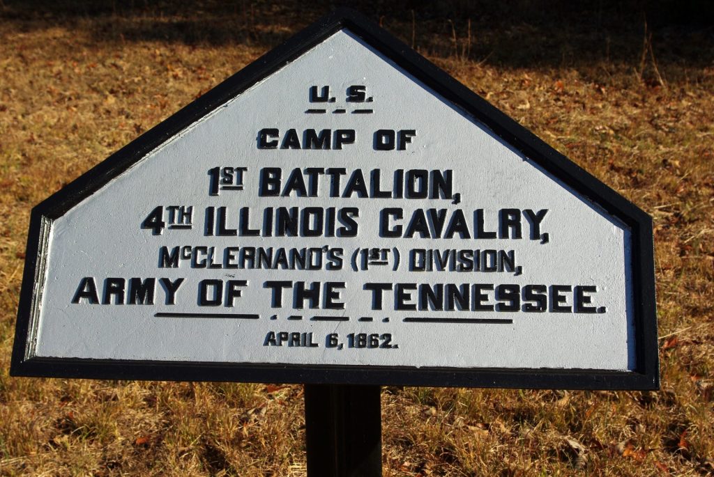 CAMP OF 1ST BATTALION, 4TH ILLINOIS CAVALRY MEMORIAL PLAQUE