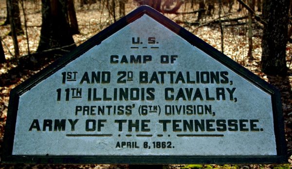 CAMP OF 1ST AND 2D BATTALIONS, 11TH ILLINOIS CAVALRY MEMORIAL PLAQUE