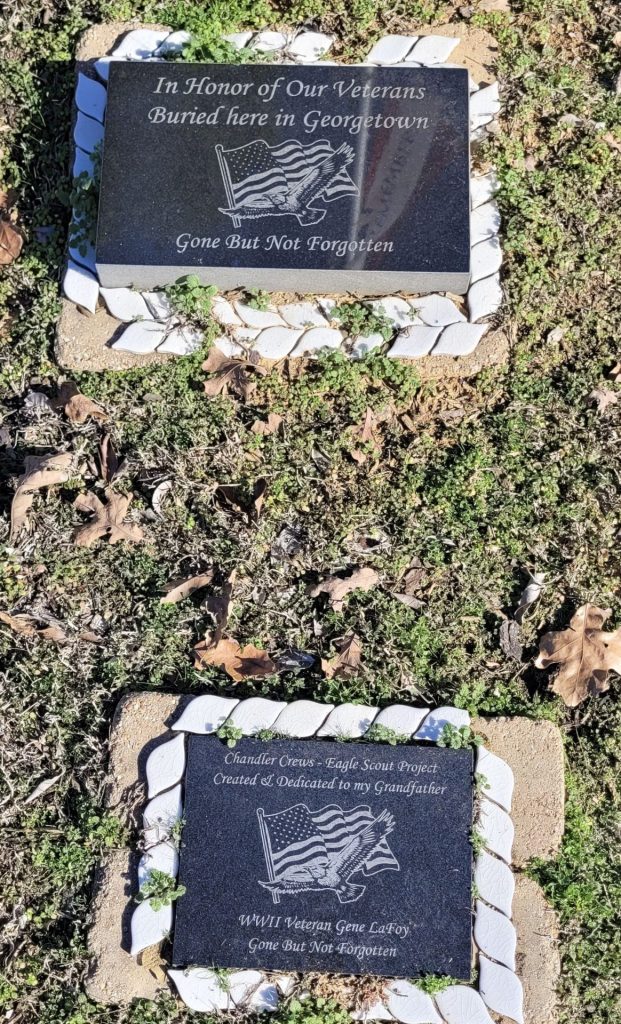 CHANDLER CREWS -EAGLE SCOUT PROJECT IN HONOR OF OUR VETERANS MEMORIAL