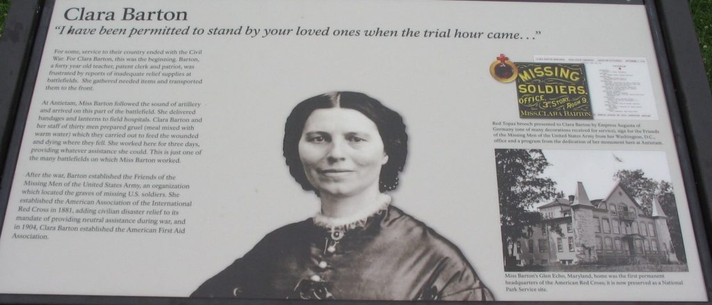 CLARA BARTON WAR MEMORIAL PANEL