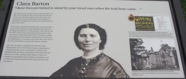 CLARA BARTON WAR MEMORIAL PANEL