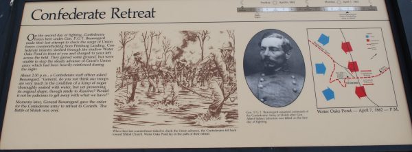CONFEDERATE RETREAT SHILOH WAR MEMORIAL PANEL
