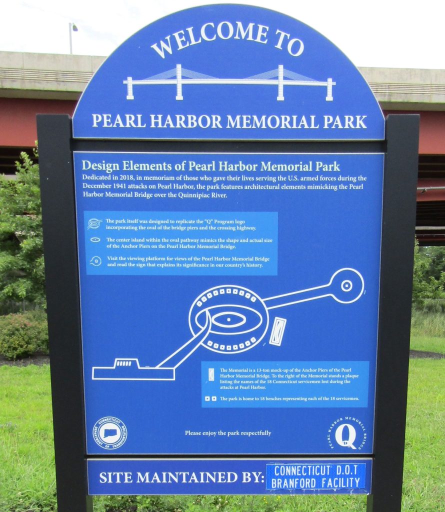 CONNECTICUT PEARL HARBOR MEMORIAL PARK MARKER