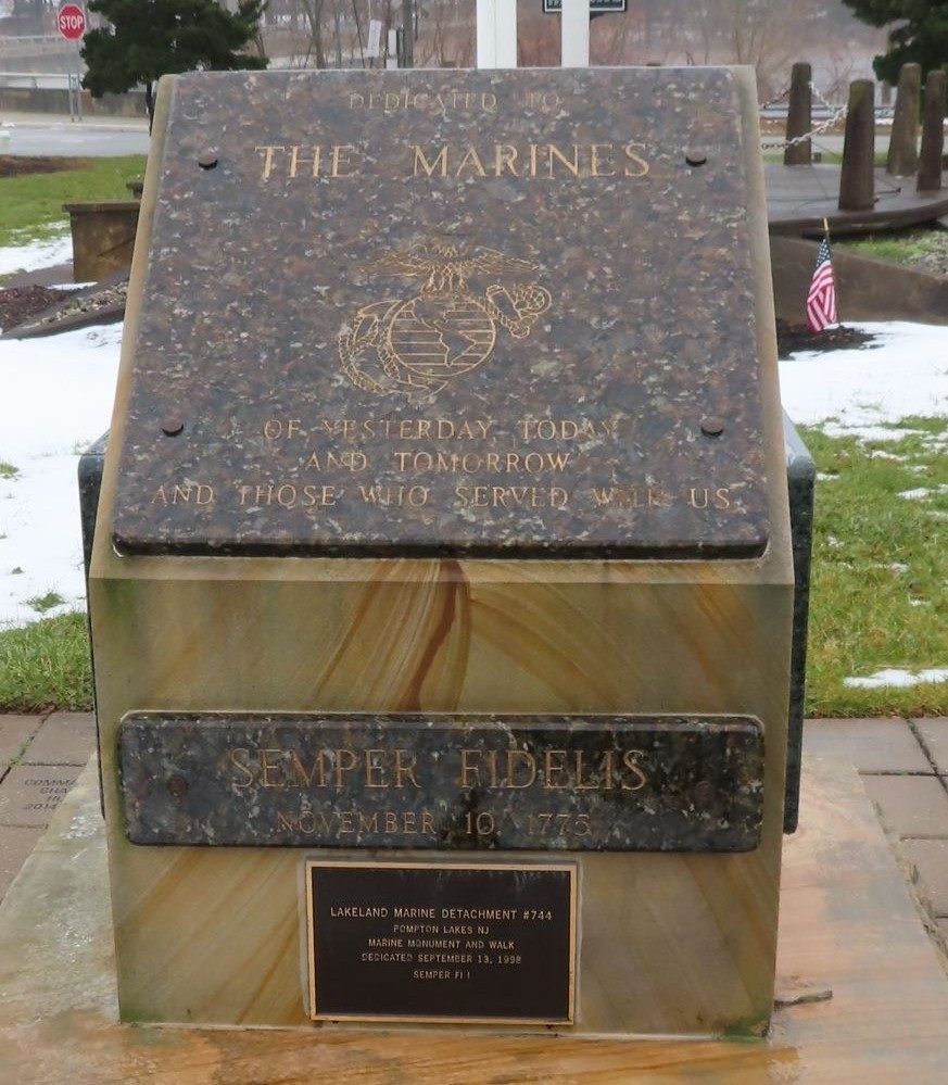 DEDICATED TO THE MARINES MEMORIAL FRONT